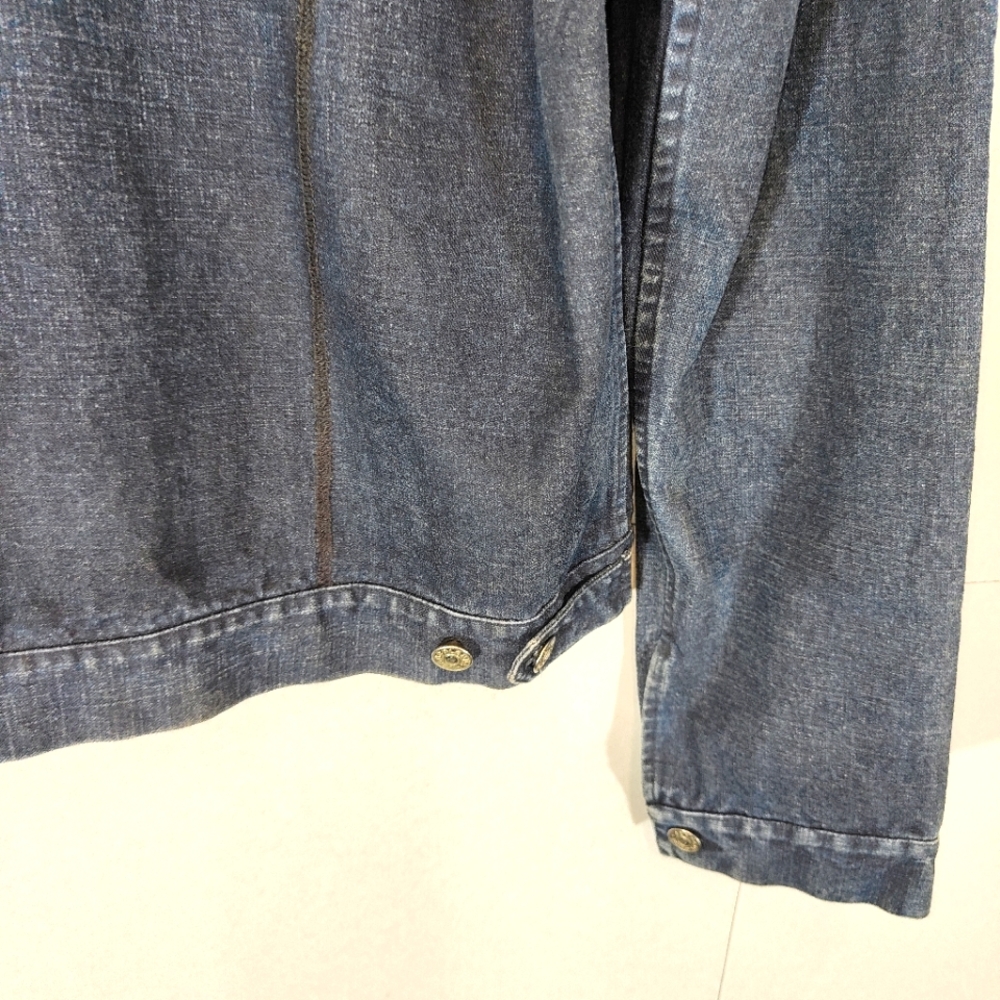 Jean Colonna Blue Jacket Denim Size Medium Full Zip - Picture 7 of 11